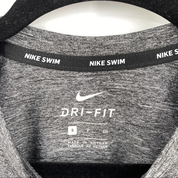 NEW Nike Swim Men's Dri Fit Heather Grey Hydroguard Tee T-Shirt - Picture 8 of 10